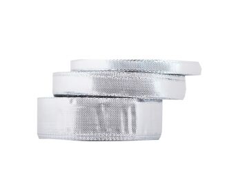 WSTĄŻKA METALIZOWANA 12MM/22MB SREBRNA WMET12-100