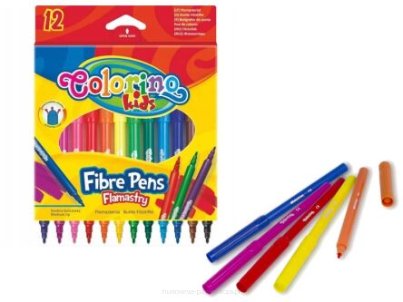 MAZAKI FLAMASTRY COLORINO KIDS 12 KOLORÓW