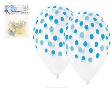 BALONY PREMIUM NIEBIESK. GROSZKI TRANSP.12CALI A'5