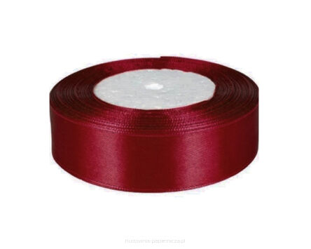 WSTĄŻKA SATYNOWA 25MM/32 KOLOR 33 BORDO