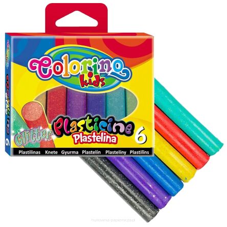 PLASTELINA BROKATOWA 6 KOLORÓW COLORINO