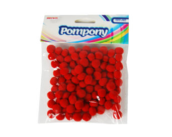POMPONY POM20M CZERWONE