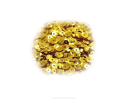CEKINY 6MM/15G CIEMNOZŁOTY  BŁYSZCZĄCY  CEK6-NR51