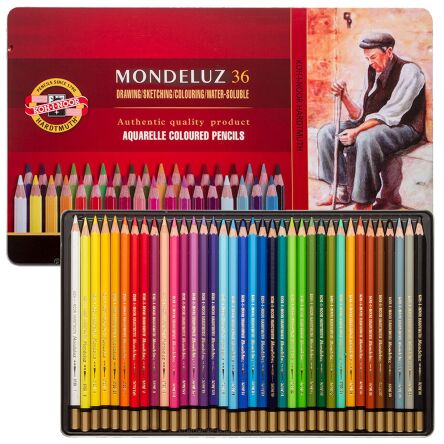 KREDKI MONDELUZ 3725 36 KOLORÓW METALOWE PUDEŁKO