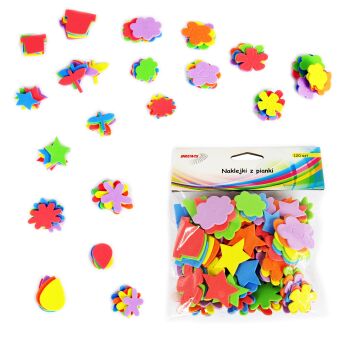 NAKLEJKI Z PIANKI PVC28 KWIATY I FIGURY