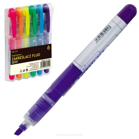 ZESTAW ZAKREŚLACZY GRAND FLUO 6 KOLORÓW GR-219