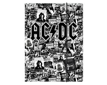 TECZKA Z GUMKĄ A4 AC/DC