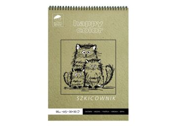 SZKICOWNIK NA SPIRALI MŁODY ART. A5 A'60 80/90G HC