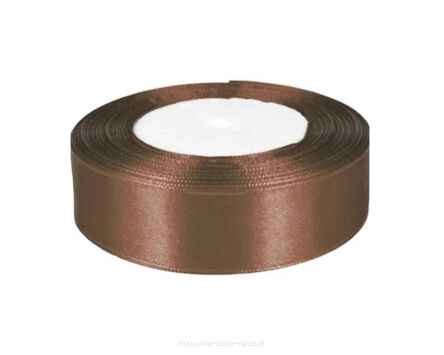 WSTĄŻKA SATYNOWA 25MM/32 KOLOR 142 BRĄZ