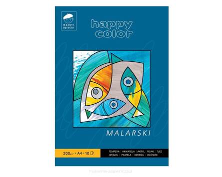 BLOK MALARSKI MŁODY ART. A4 A'10 200G HAPPY COLOR