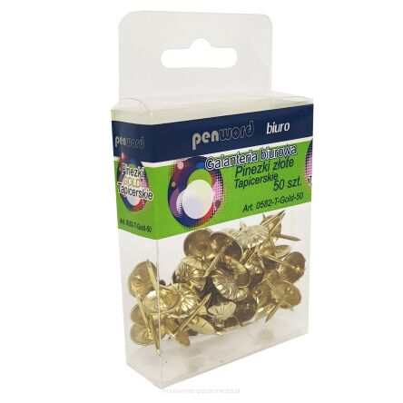 PINEZKI TAPICERSKIE ZŁOTE METALOWE A'50 T-GOLD-50