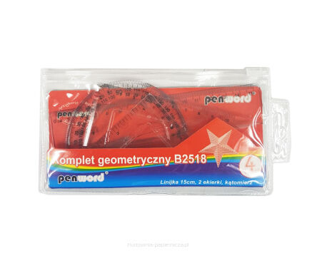 KOMPLET GEOMETRYCZNY W ETUI B2158 15CM