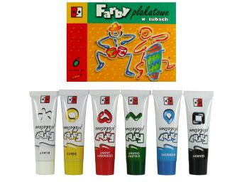 FARBA PLAKATOWA TUBA 30ML 6 KOLORÓW