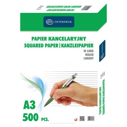 PAPIER KANCELARYJNY A-3 LINIA = (500 ARK.)