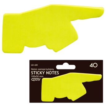 ZAKŁADKI INDEKSUJĄCE NOTES ŻÓŁTA RĘKA GR-40R