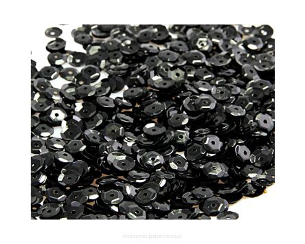 CEKINY 8MM/15G CZARNY PASTELOWY  CEK8-NR60