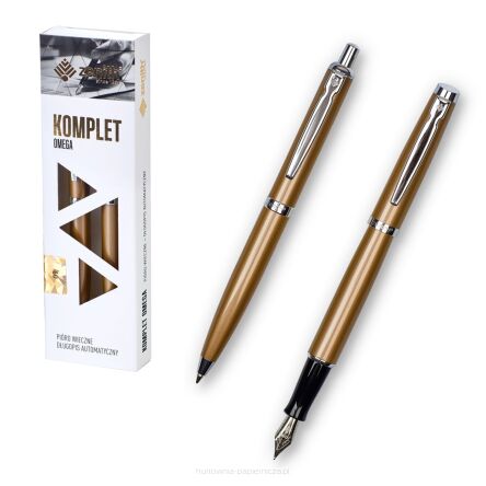 KOMPLET ZENITH 60 PIÓRO WIECZNE + DŁUGOPIS ZŁOTY