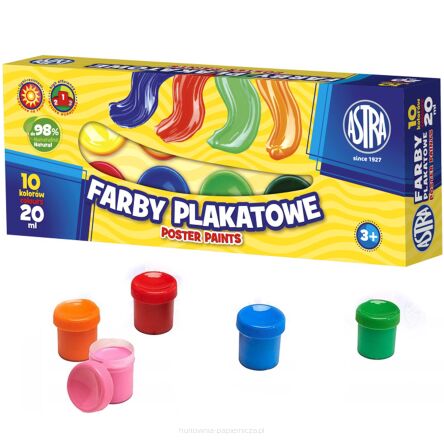 FARBY PLAKATOWE 10 KOLORÓW 20ML ASTRA