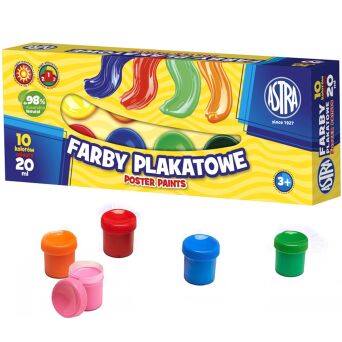 FARBY PLAKATOWE 10 KOLORÓW 20ML ASTRA