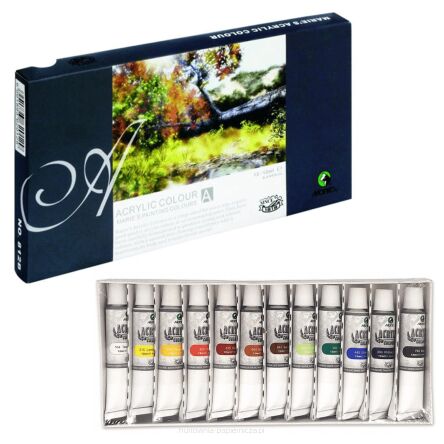 FARBY AKRYLOWE 812B 12 KOLORÓW 12x12ML MARIES