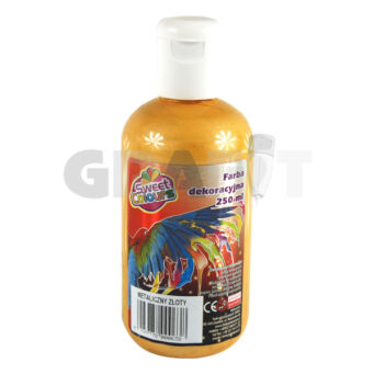 FARBY DEKORACYJNE METALICZNE 250 ML ZŁOTA