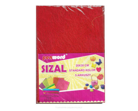 SIZAL W ARKUSZACH STANDARD CZERWONY 20X30 A'5