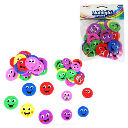 NAKLEJKI Z PIANKI PVC19 UŚMIECHY 2