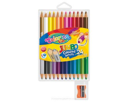 KREDKI OKRĄGŁE JUMBO DWUKOLOROWE 12/24 COLORINO