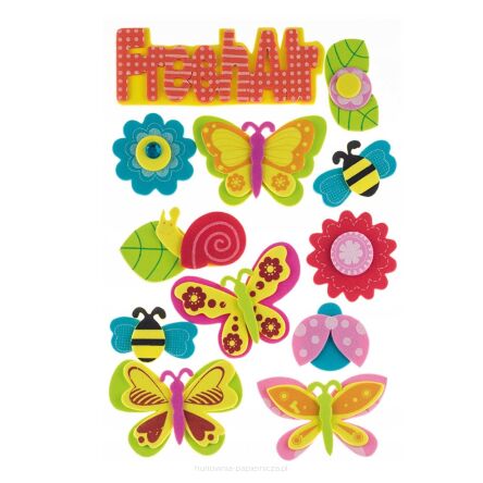NAKLEJKI Z PIANKI PVC101 KWIATKI