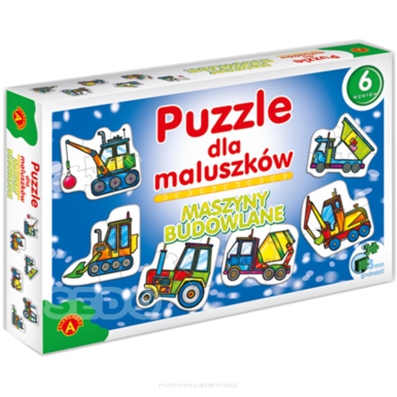 PUZZLE DLA MALUSZKÓW MASZYNY BUDOWLANE ALEXANDER