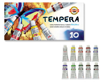 FARBY TEMPERY 162548 16ML 10 KOLORÓW