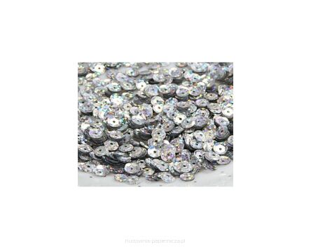 CEKINY 6MM/15G SREBNY BROKAT CEK6-NR56