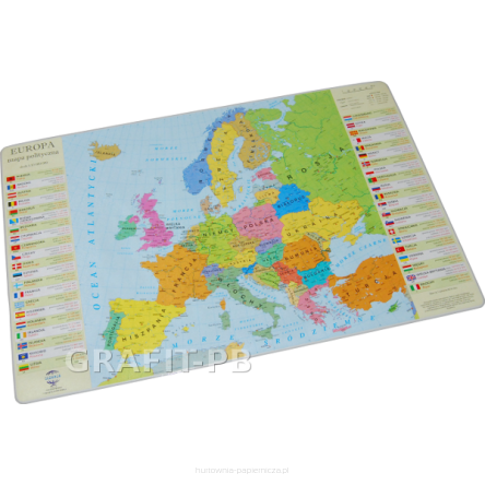 PODKŁADKA MAPA POLITYCZNA EUROPY ZACHEM 6425