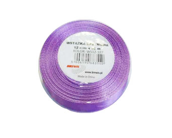 WSTĄŻKA SATYNOWA 12MM/32 KOLOR 187 J.FIOLET