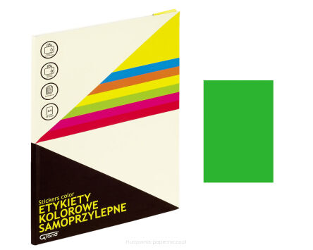 ETYKIETY SAMOPRZYLEPNE A4 ZIELONE 063 GRAND