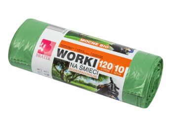 WORKI NA ŚMIECI BIODEGRADOWALNE 120L 10 SZTUK LDPE