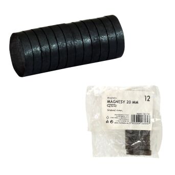 MAGNESY GRAND 20MM X 4MM OPAK. 12SZTUK SUPER MOCNE