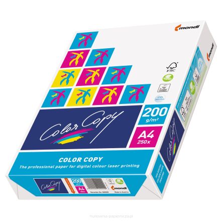 PAPIER LASER COLOR COPY 200G / MM2 A4 BIAŁY A'250