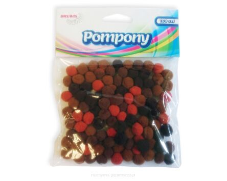 POMPONY POM31 ODCIENIE BRĄZOWEGO 10MM