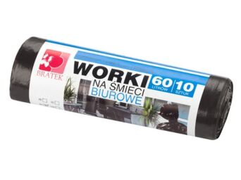 WORKI NA ŚMIECI BIUROWE 60L 10 SZTUK LDPE