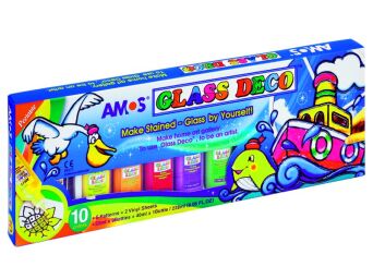 FARBY WITRAŻOWE AMOS GLASS DECO GD22P10 10 KOLORÓW