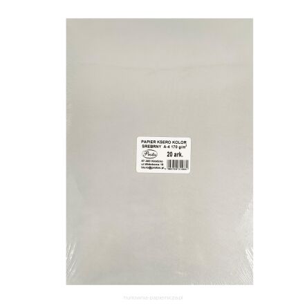 PAPIER KSERO KOLOR 170G/M A-4/20 SREBRNY PROTOS