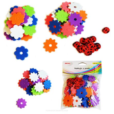 NAKLEJKI Z PIANKI PVC25 KWIATKI