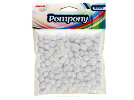 POMPONY POM17 BIAŁE 10MM