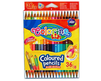 KREDKI OŁÓWKOWE TRÓJKĄT  DWUSTRONNE 18/36 COLORINO