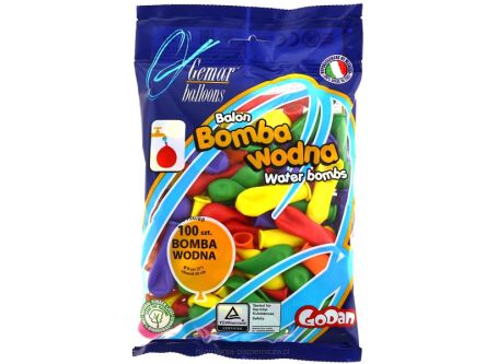 BALON BOMBY WODNE 100SZT GODAN