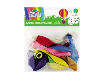 BALONY METALICZNE 10" MIX KOLORÓW 12SZTUK FIORELLO