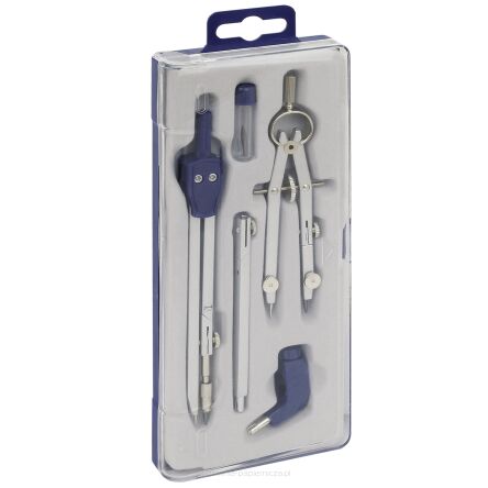 ZESTAW KREŚLARSKI GR-C205 CYRKIEL ZEROWNIK W ETUI