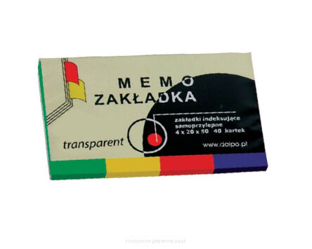 MEMO ZAKŁADKA TRANSPAR. 4X20X50 40 KART.NSP20/50/T