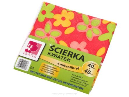 ŚCIERKA MIKROFIBRA KWIATEK 40X40CM